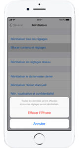 Comment faire pour restaurer son iPhone avant une vente.