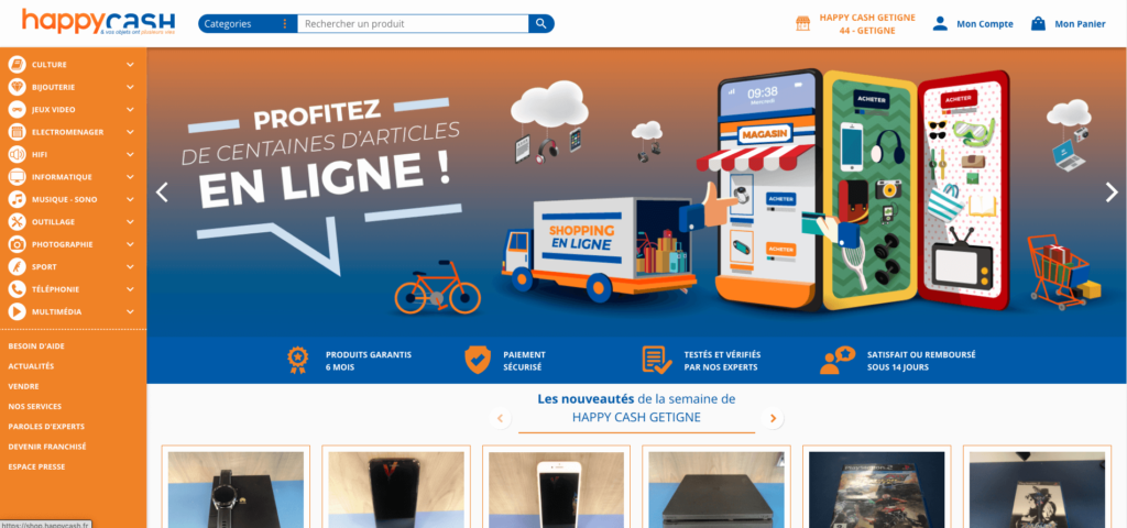 Happy Cash se lance la Vente en Ligne avec un nouveau Site !